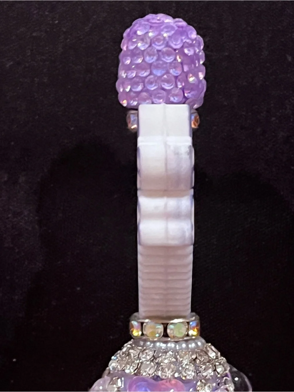 Designer inspired Lavender Heart silicone focal fancy beaded pen